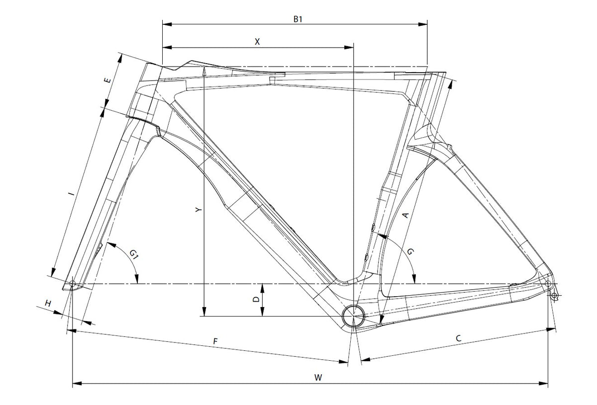Bianchi Oltre RC — geometría y medidas