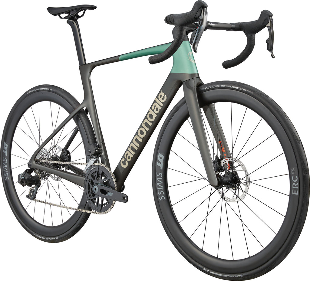 Cannondale SuperSix EVO 4 SMU Cactus Green – vista en perspectiva